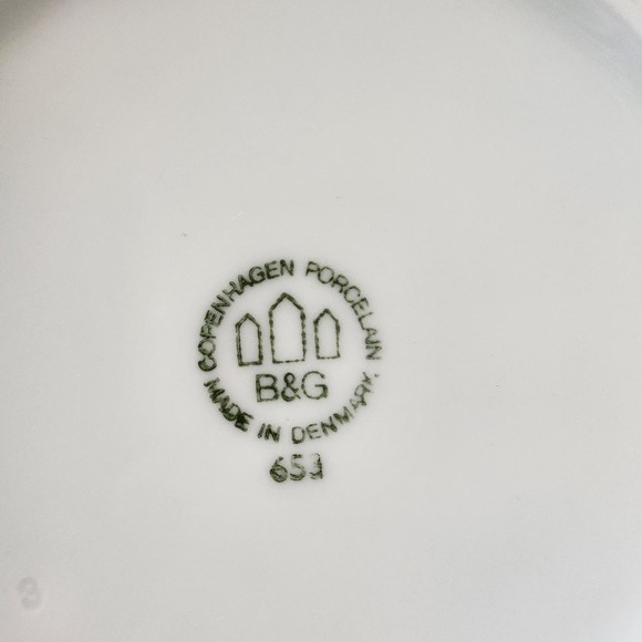 Vtg B&G (Bing & Grøndahl) "All-in-one" teapot and cup! Blue white, porcelain - Picture 3 of 7